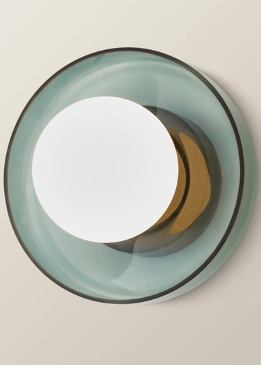 ValueLights Newbury Green Bathroom Wall Light Fitting Frosted Glass Shade IP44