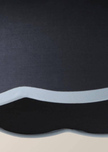 ValueLights Sloane Easy Fit Blue Ceiling Lampshade 2 Tier Scallop Shade