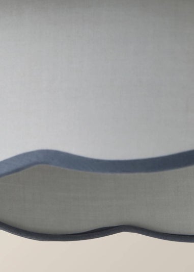 ValueLights Sloane Easy Fit Grey Ceiling Lampshade 2 Tier Scallop Shade