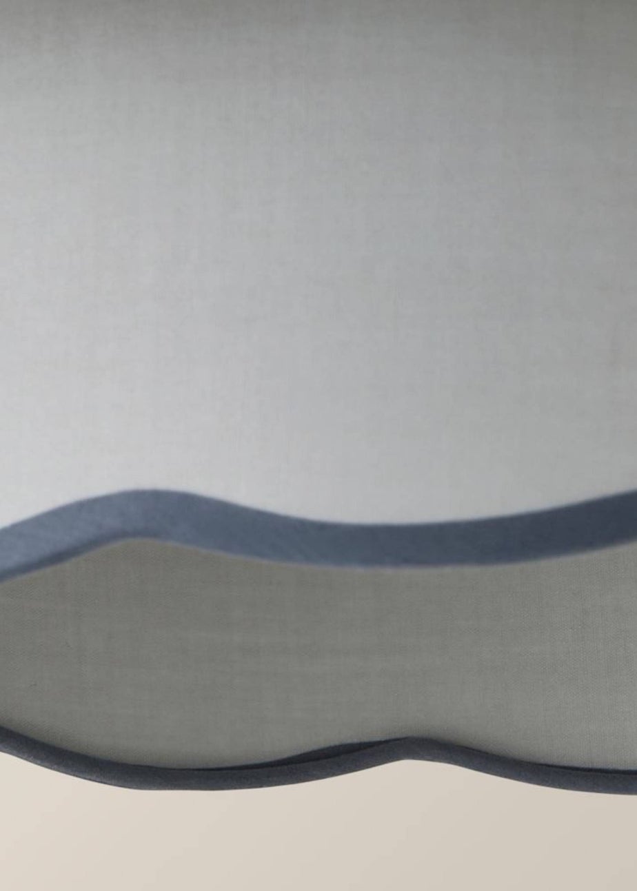 ValueLights Sloane Easy Fit Grey Ceiling Lampshade 2 Tier Scallop Shade