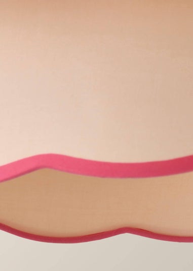 ValueLights Sloane Easy Fit Pink Ceiling Lampshade 2 Tier Scallop Shade