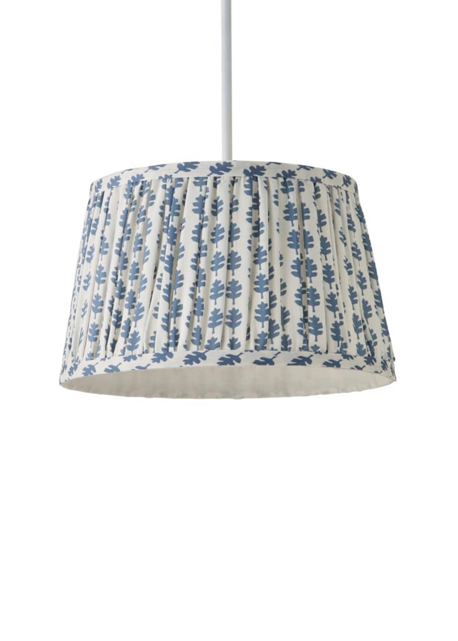 ValueLights Grange Small Easy Fit Blue Floral Pleated Lampshade
