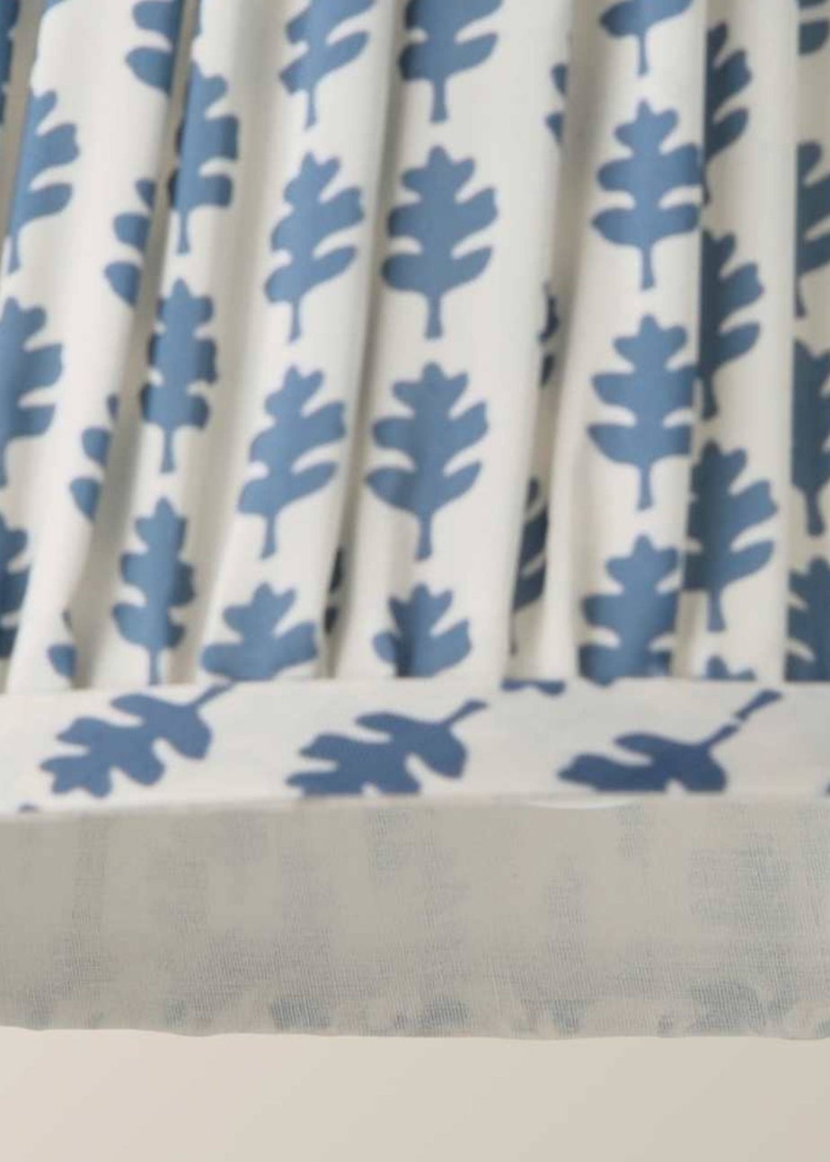 ValueLights Grange Small Easy Fit Blue Floral Pleated Lampshade