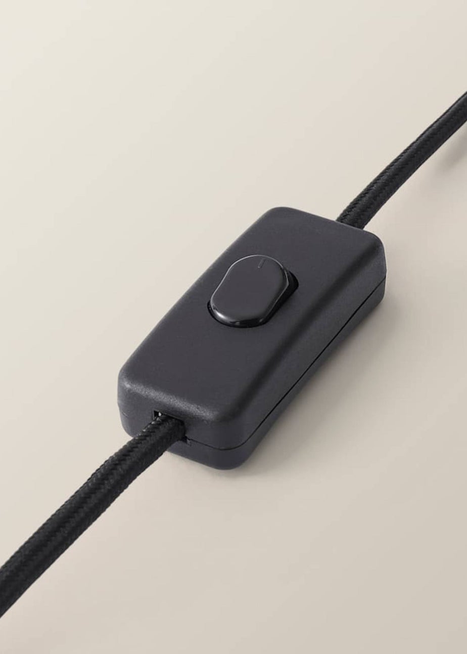 ValueLights Clara Black Candlestick Table Lamp with Linen Shade