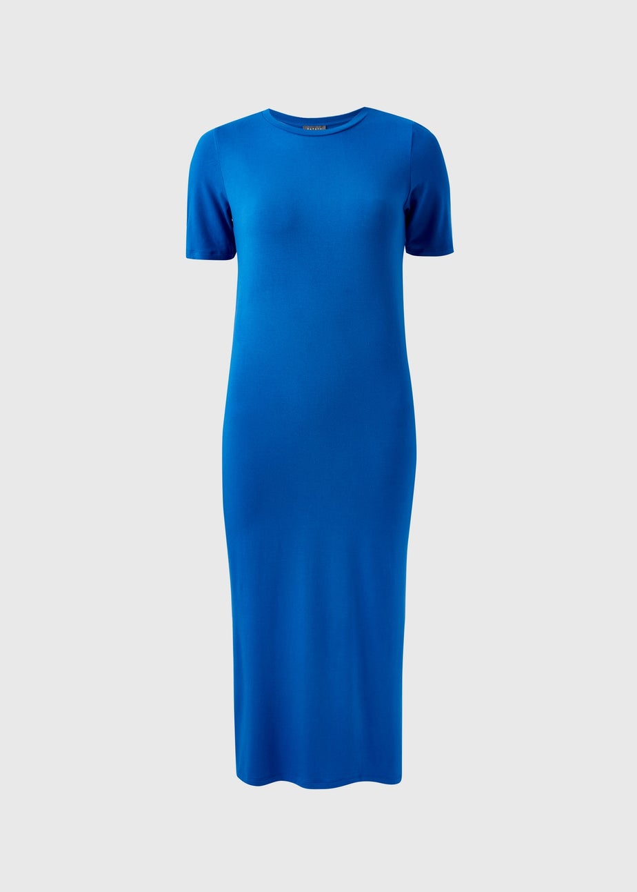 Blue T-Shirt Midi Dress