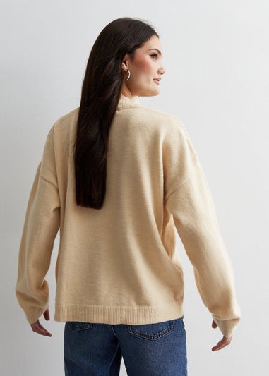 Gini London Cream Fine Knit Jumper