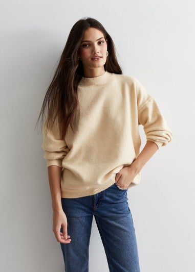 Gini London Cream Fine Knit Jumper
