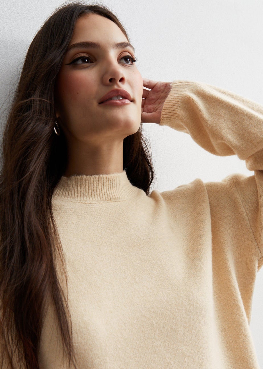 Gini London Cream Fine Knit Jumper