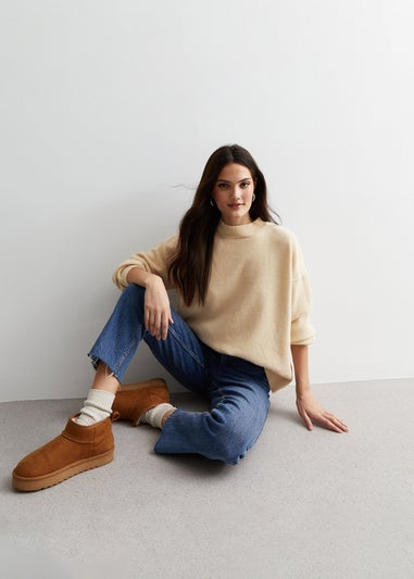 Gini London Cream Fine Knit Jumper