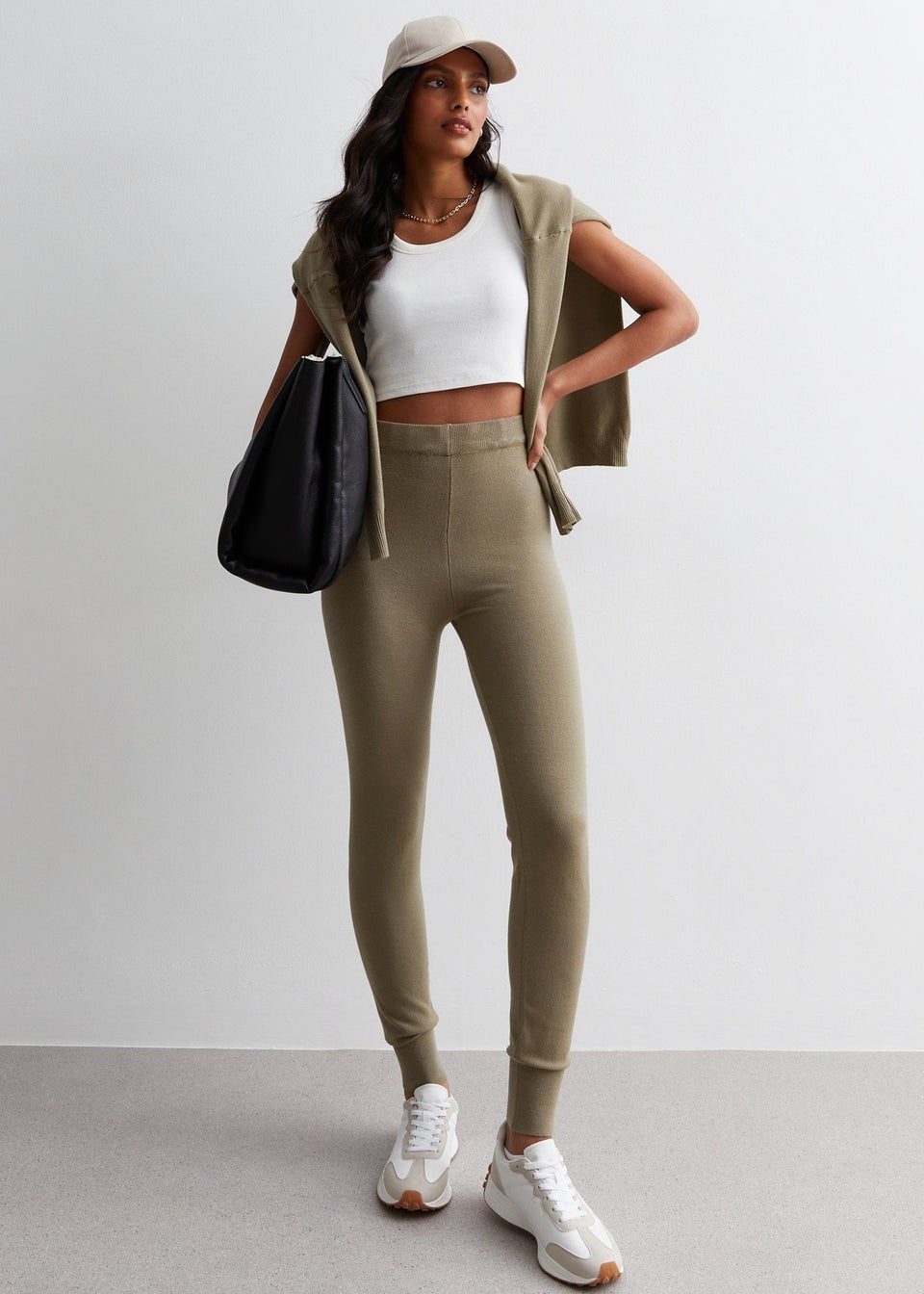 Gini London Mocha Soft Touch Leggings