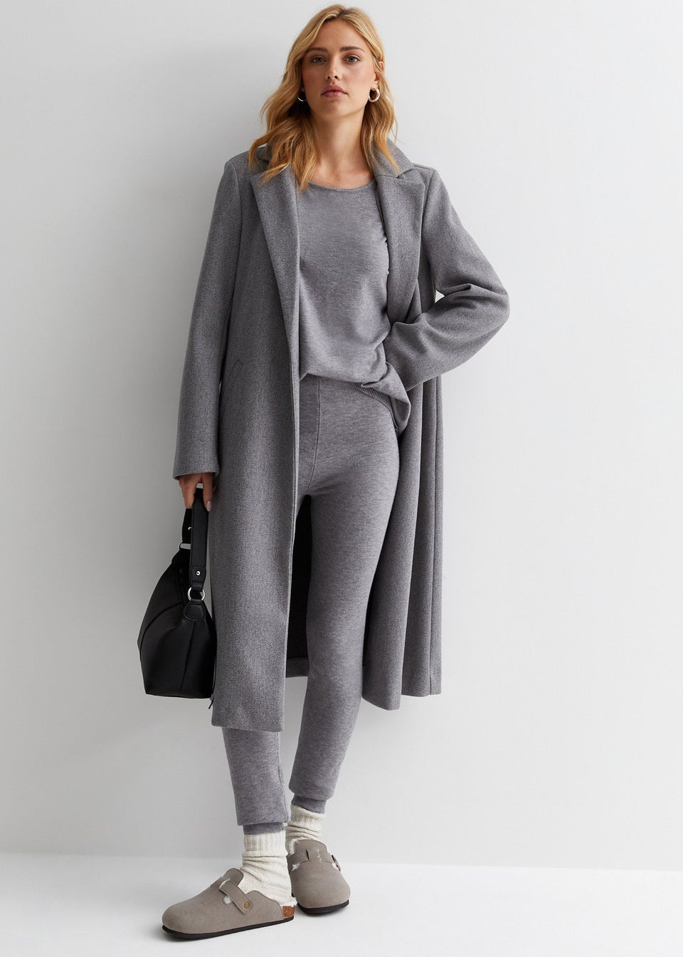 Gini London Grey Soft Touch Leggings