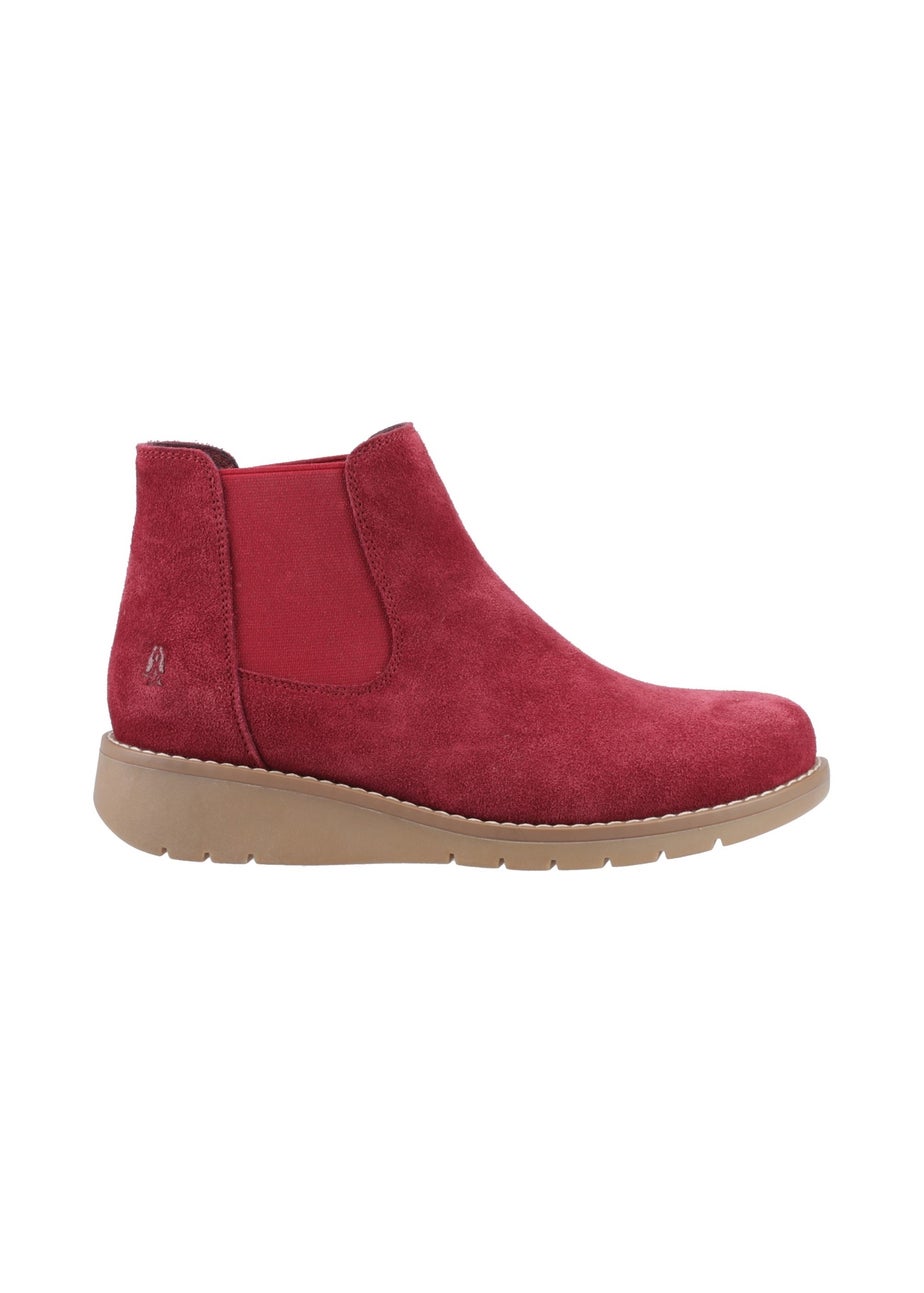 Hush Puppies Dark Red Leonie Suede Boot