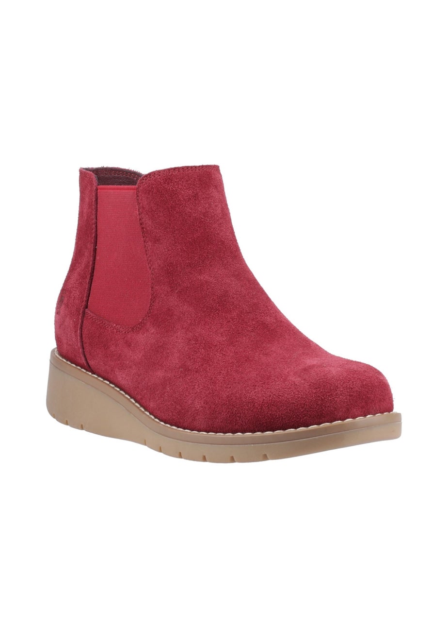 Hush Puppies Dark Red Leonie Suede Boot