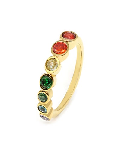 Say It With Yellow Gold Rainbow Ring