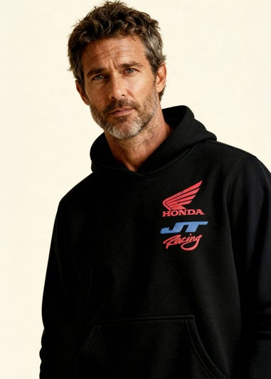 Honda Black Logo Stack Hoodie