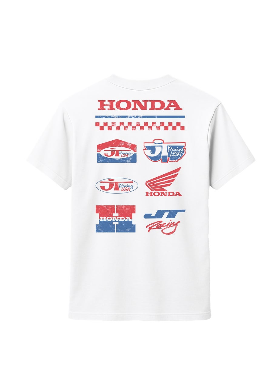 Honda White Logo Stack T-Shirt