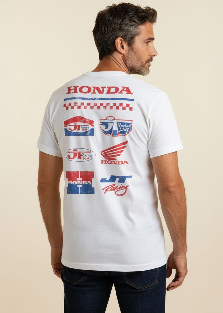 Honda White Logo Stack T-Shirt