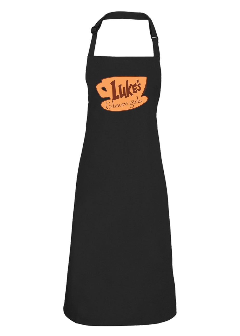 Gilmore Girls Luke's Logo Black Apron