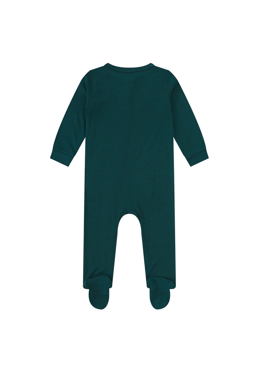 My Christmas Pyjamas Emerald Green Midnight Jewel Baby's One-Piece Matching Pyjama Sleepsuit (0m-18m)