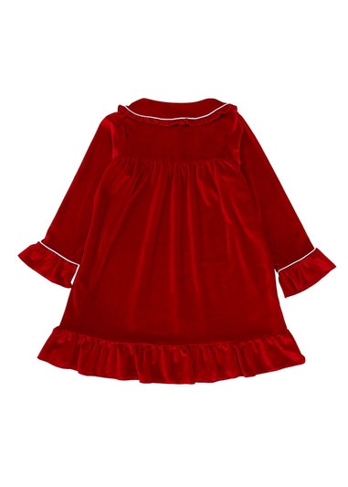 My Christmas Pyjamas Red Velvet Rouge Girl's Matching Nightdress (0m-6yrs)