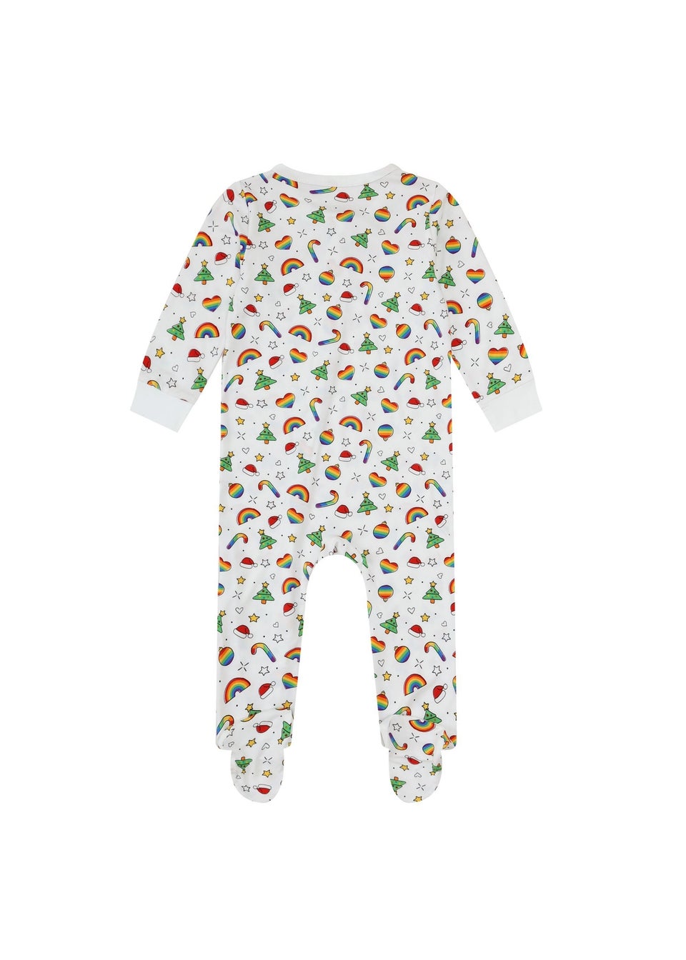 My Christmas Pyjamas White Christmas Full Of Pride Baby's One-Piece Matching Pyjama Sleepsuit (0m-18m)