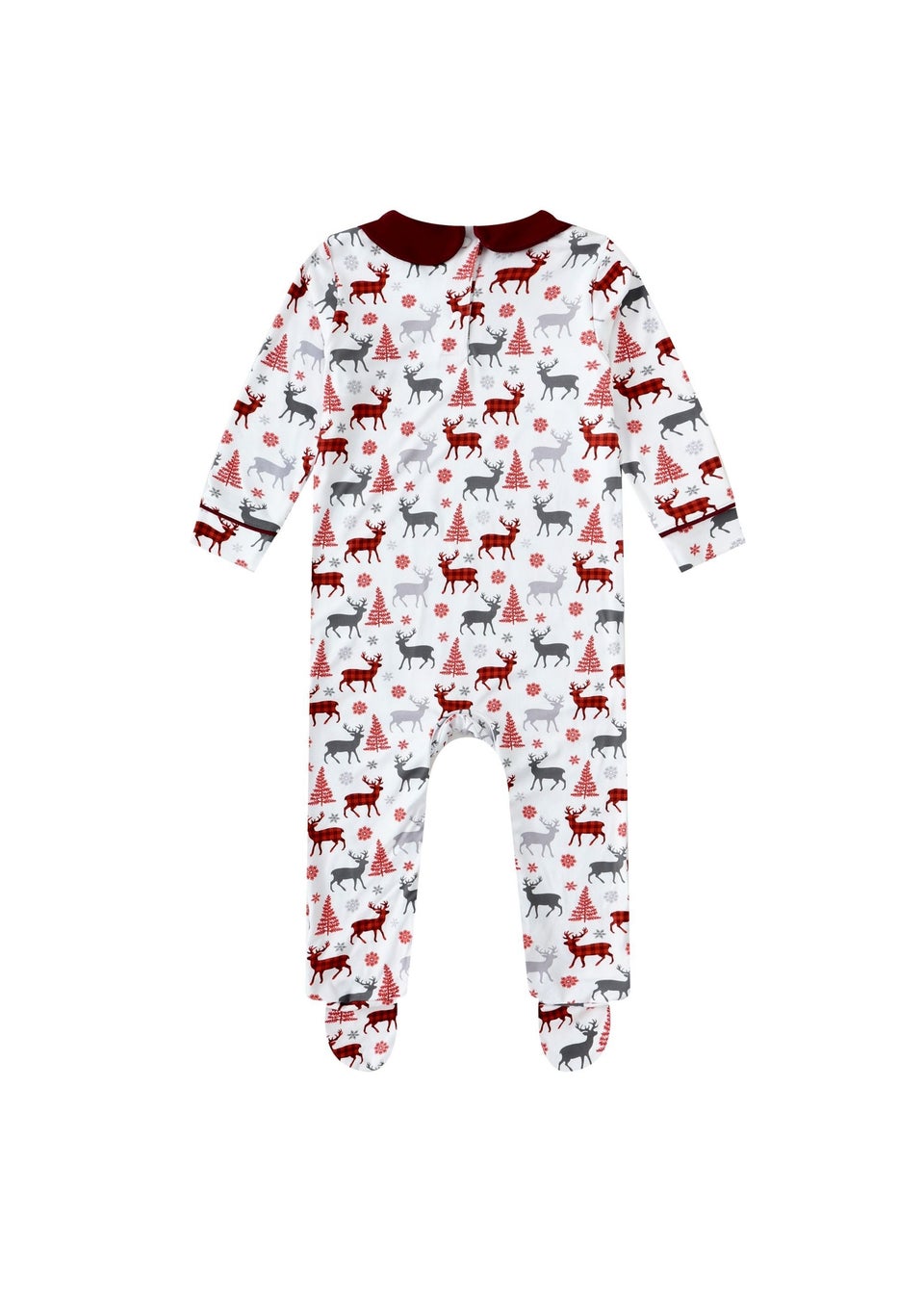 My Christmas Pyjamas White Christmas Kisses Baby's One-Piece Matching Pyjama Sleepsuit (0m-18m)