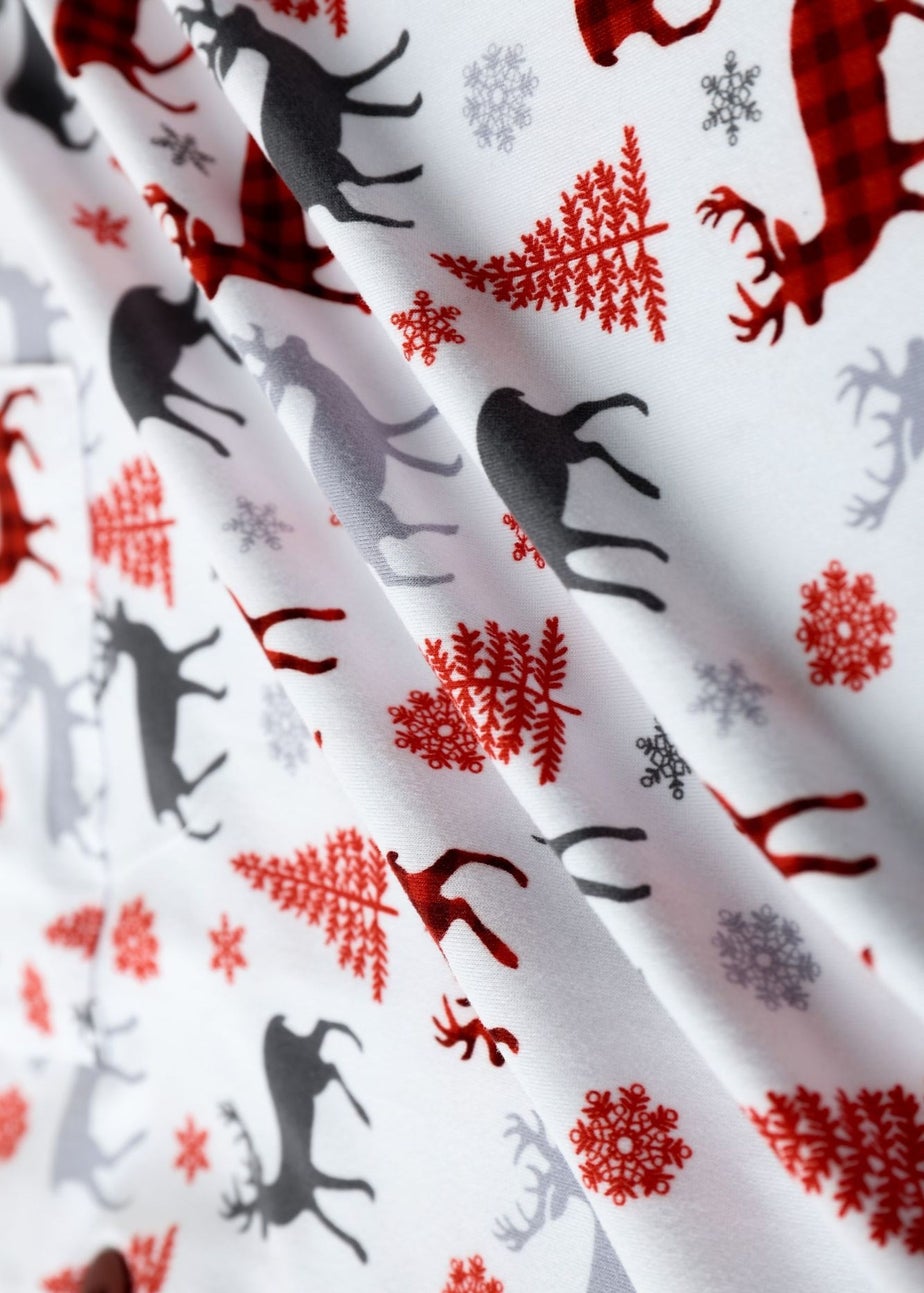 My Christmas Pyjamas White Christmas Kisses Baby's One-Piece Matching Pyjama Sleepsuit (0m-18m)