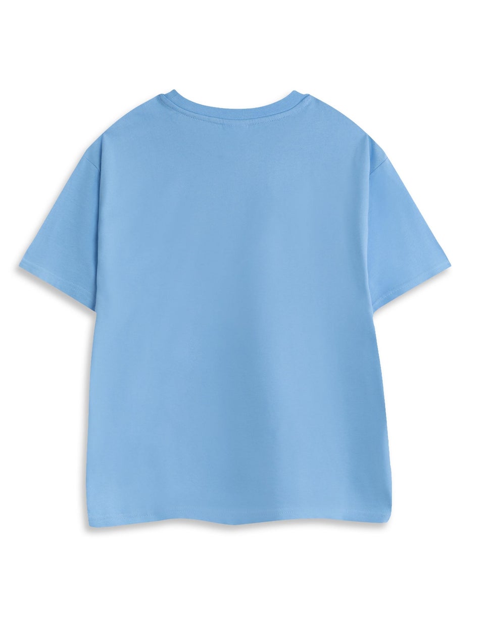 Vanilla Underground Manchester City Logo Blue Short Sleeve Long Leg Pyjama Set