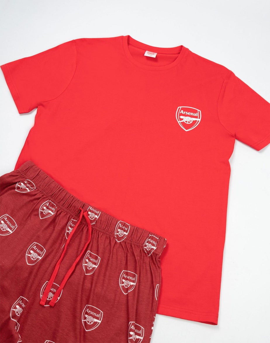 Vanilla Underground Arsenal Logo Red Short Sleeve Long Leg Pyjama Set
