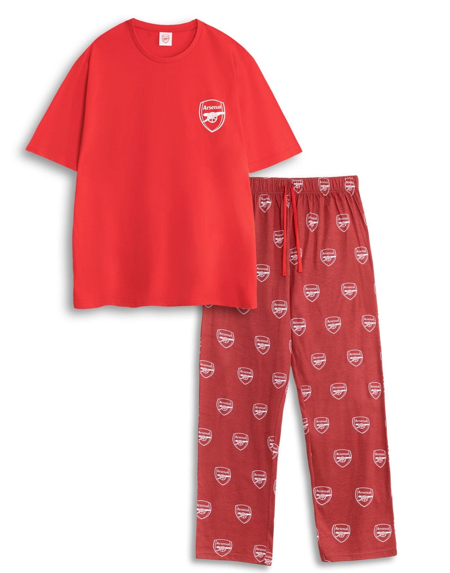 Vanilla Underground Arsenal Logo Red Short Sleeve Long Leg Pyjama Set