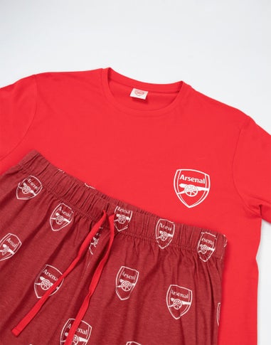 Vanilla Underground Arsenal Logo Red Short Sleeve Long Leg Pyjama Set