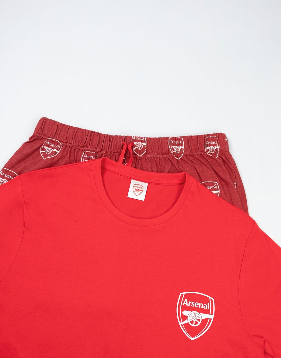 Vanilla Underground Arsenal Logo Red Short Sleeve Long Leg Pyjama Set