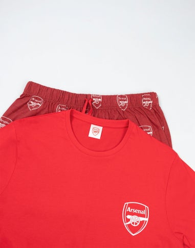 Vanilla Underground Arsenal Logo Red Short Sleeve Long Leg Pyjama Set