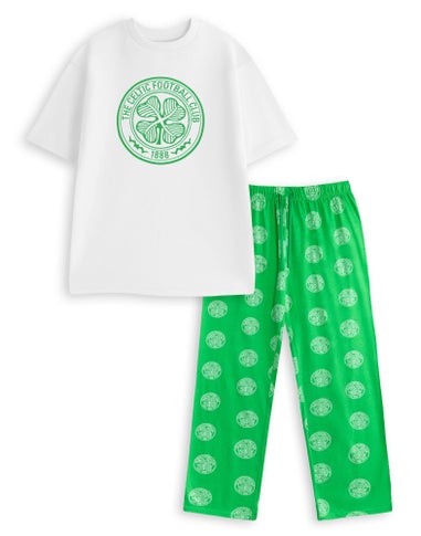 Vanilla Underground Celtic Logo Green Short Sleeve Long Leg Pyjama Set