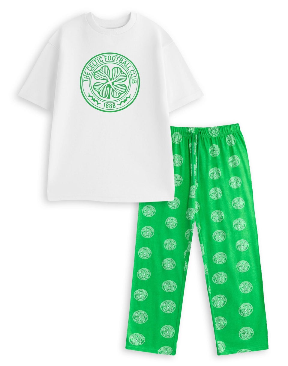Vanilla Underground Celtic Logo Green Short Sleeve Long Leg Pyjama Set