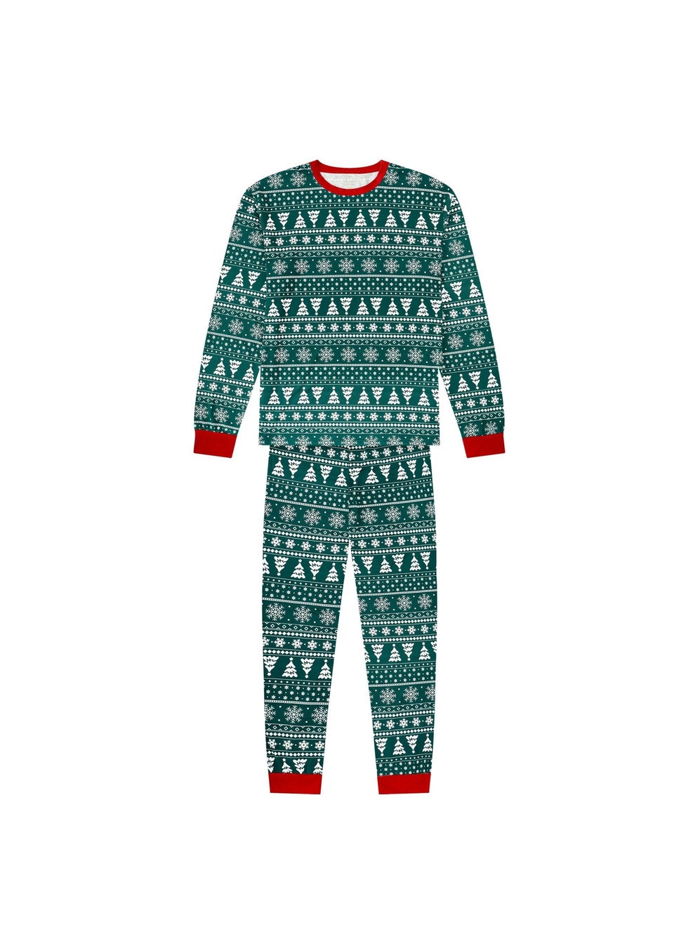 My Christmas Pyjamas Green Yuletide Two Piece Long Matching Pyjama Set