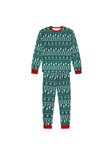My Christmas Pyjamas Green Yuletide Two Piece Long Matching Pyjama Set