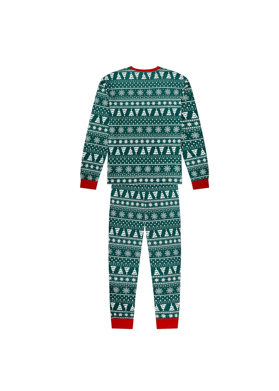 My Christmas Pyjamas Green Yuletide Two Piece Long Matching Pyjama Set