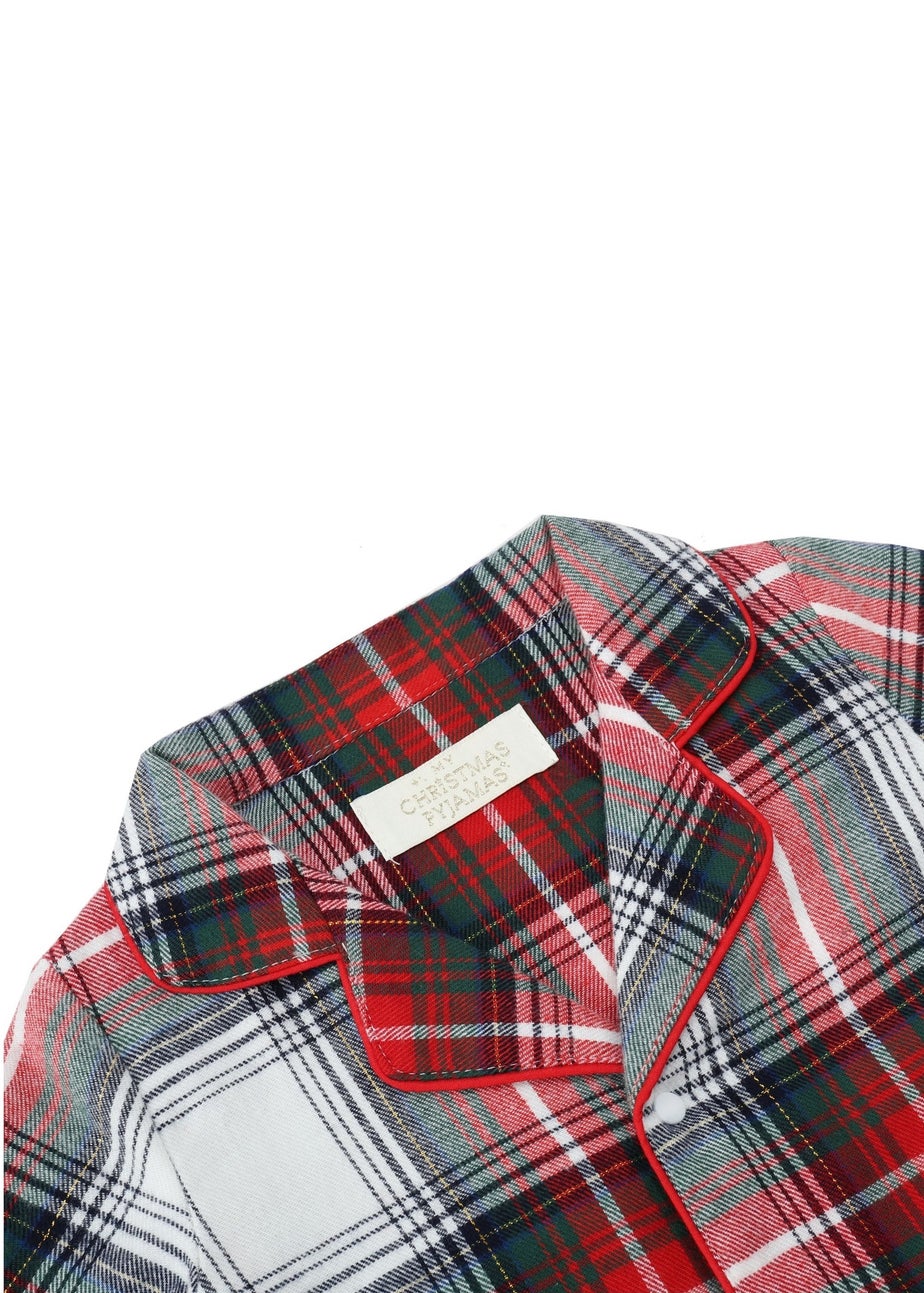My Christmas Pyjamas White Tidings & Tartan Baby's One-Piece Matching Pyjamas (Newborn-18m)