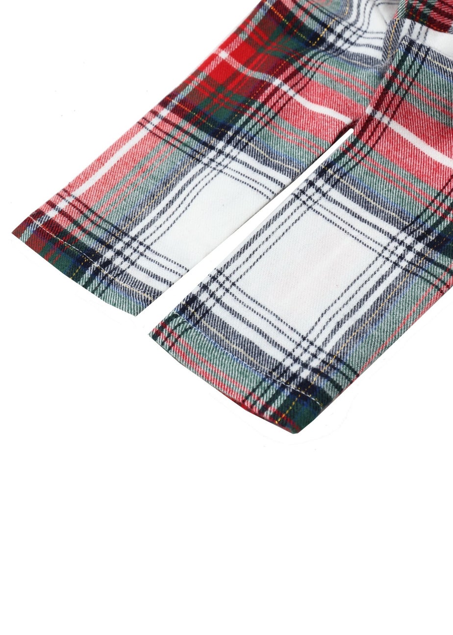 My Christmas Pyjamas White Tidings & Tartan Baby's One-Piece Matching Pyjamas (Newborn-18m)
