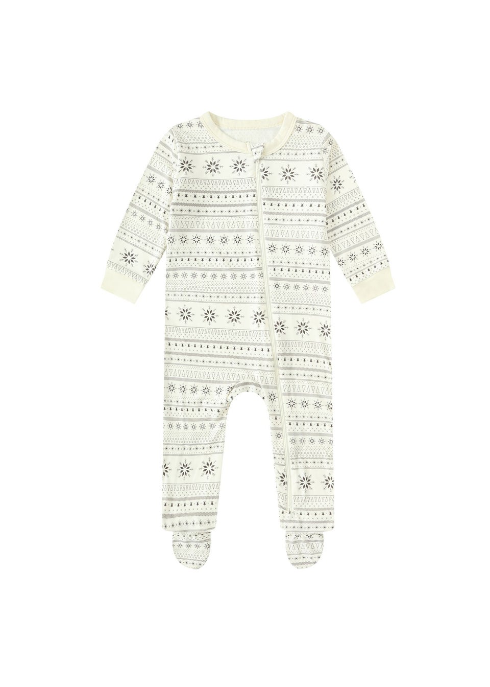 My Christmas Pyjamas Cream Snow White Baby's One-Piece Matching Pyjama Sleepsuit (Newborn-18m)