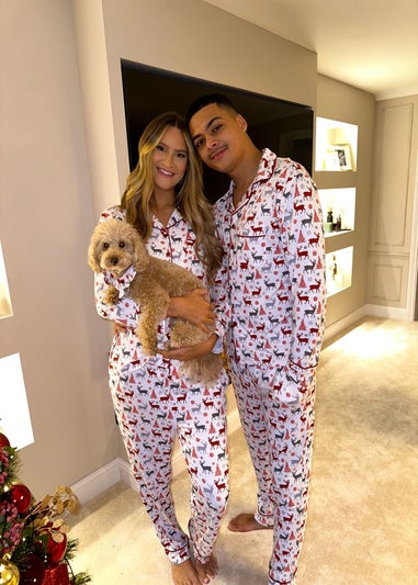 My Christmas Pyjamas White Christmas Kisses Two-Piece Long Matching Pyjama Set