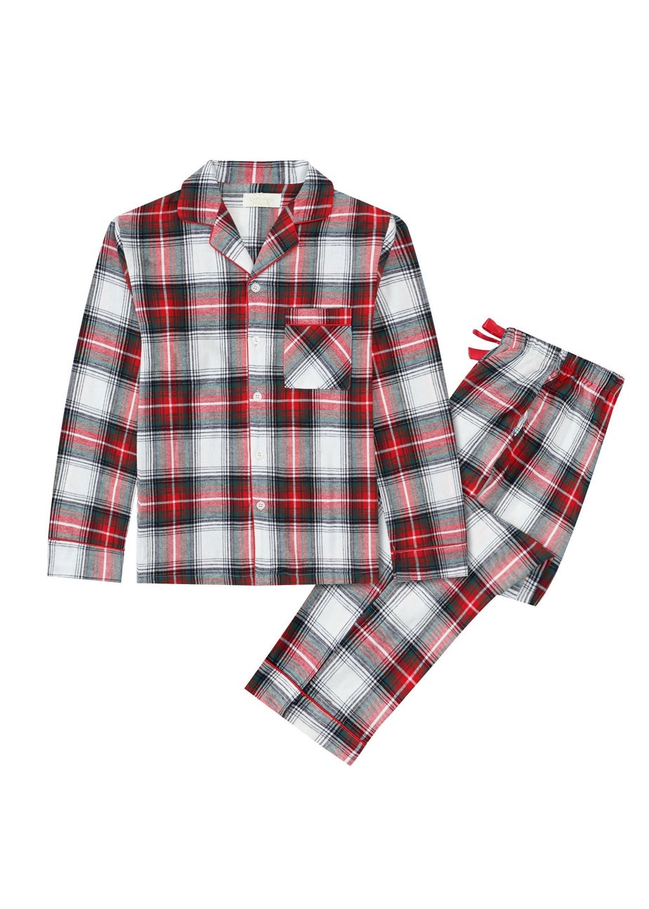 My Christmas Pyjamas White Christmas Kisses Two-Piece Long Matching Pyjama Set