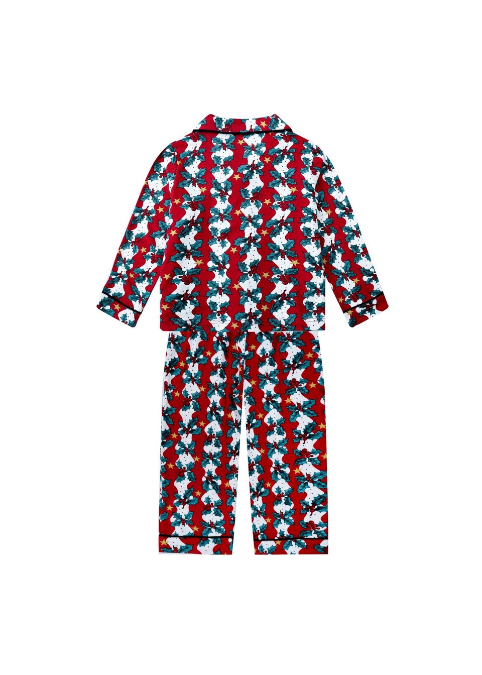 My Christmas Pyjamas Red Mistletoe & Wine Children's Two-Piece Long Matching Pyjama Set (18m-14yrs)