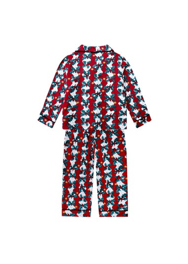 My Christmas Pyjamas Red Mistletoe & Wine Children's Two-Piece Long Matching Pyjama Set (18m-14yrs)