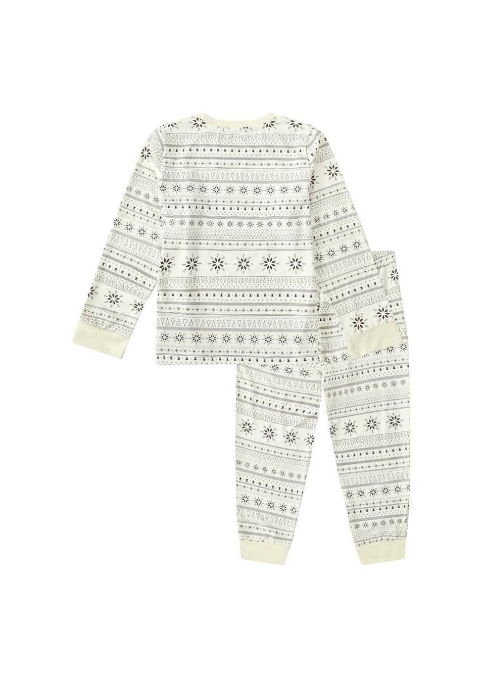 My Christmas Pyjamas Cream Snow White Children's Two-Piece Long Matching Pyjama Set (18m-14yrs)
