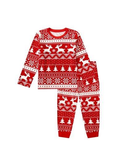 My Christmas Pyjamas Red Nativity Children's Two-Piece Long Matching Pyjama Set (18m-14yrs)