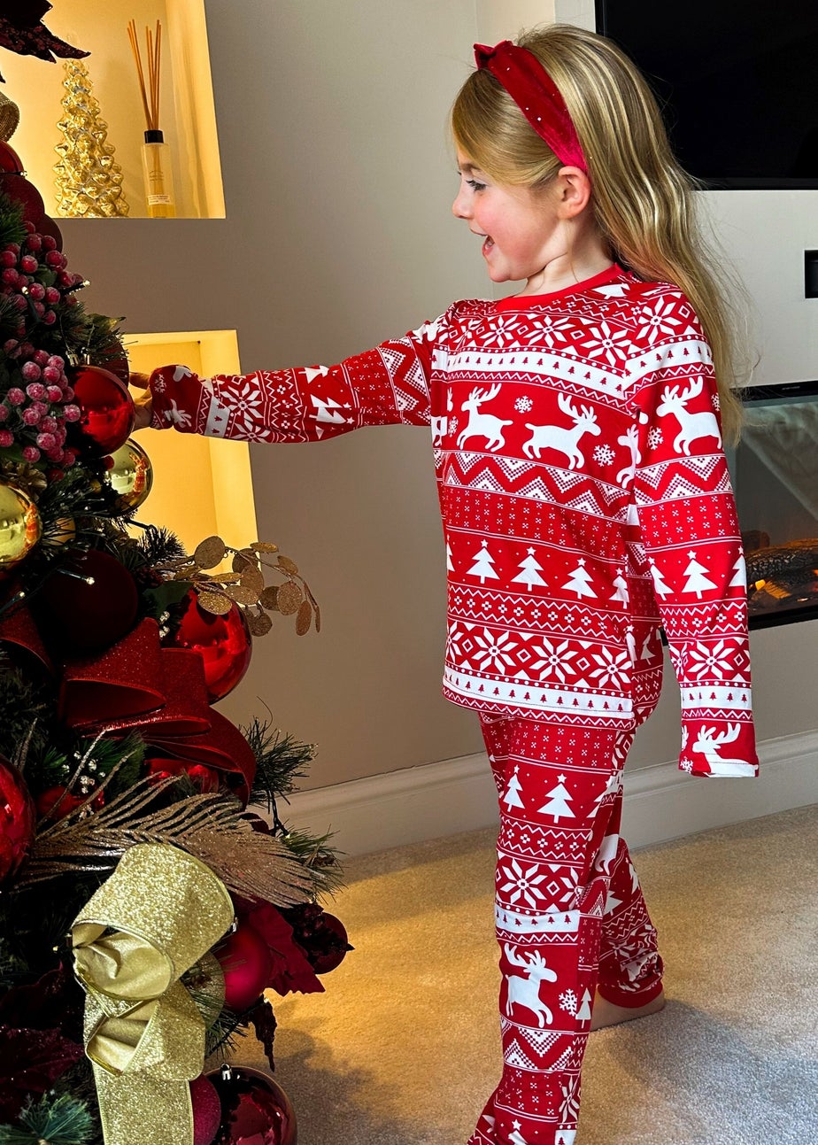 My Christmas Pyjamas Red Nativity Children's Two-Piece Long Matching Pyjama Set (18m-14yrs)