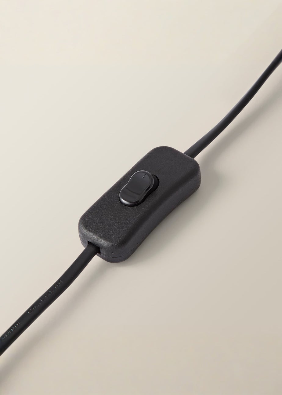 ValueLights Hiru Black 3 Tier Shelf Floor Lamp with Black Trim Linen Shade