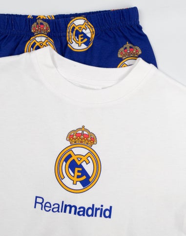 Vanilla Underground Real Madrid Logo Kids Short Sleeve Long Leg Pyjama Set (18mnths - 14 yrs)